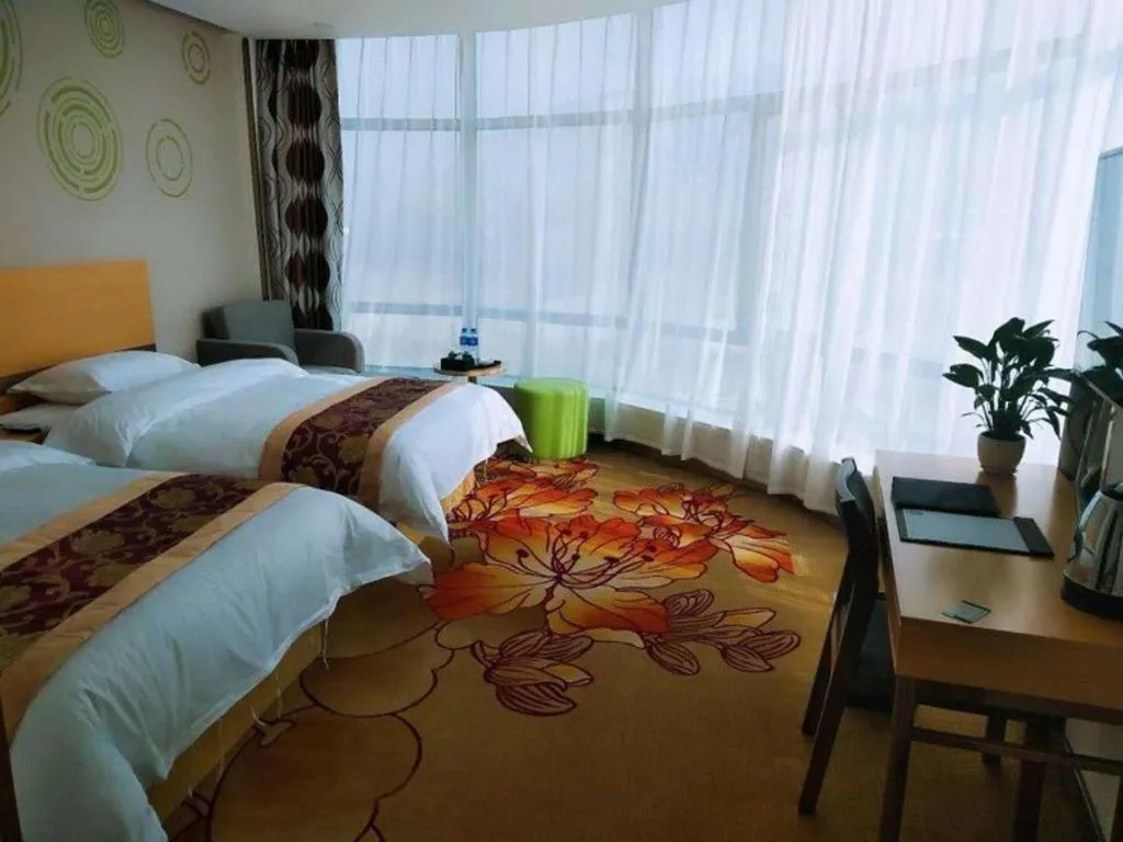 Bed in GreenTree Inn Linxia Niujinhe Avenue Express Hotel