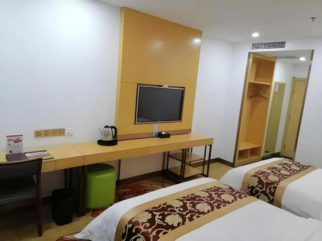 Bed in GreenTree Inn Linxia Niujinhe Avenue Express Hotel