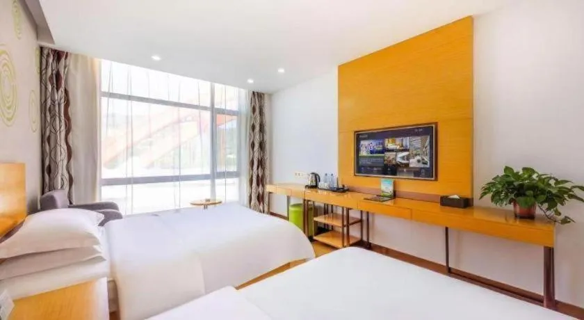 Bed in GreenTree Inn Linxia Niujinhe Avenue Express Hotel