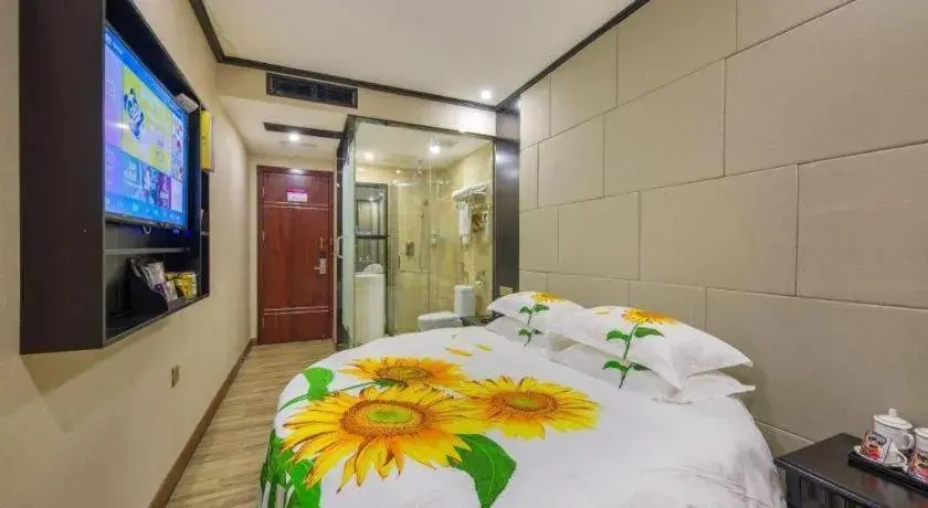 Bed in JIAN AI XI YUE HOTEL Bed in JIAN AI XI YUE HOTEL