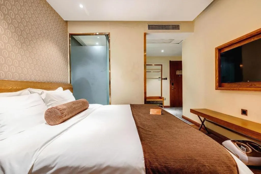 Bed in James Joyce Coffetel Qufu Tourist Center Gulou Street Sankong Scenic Spot