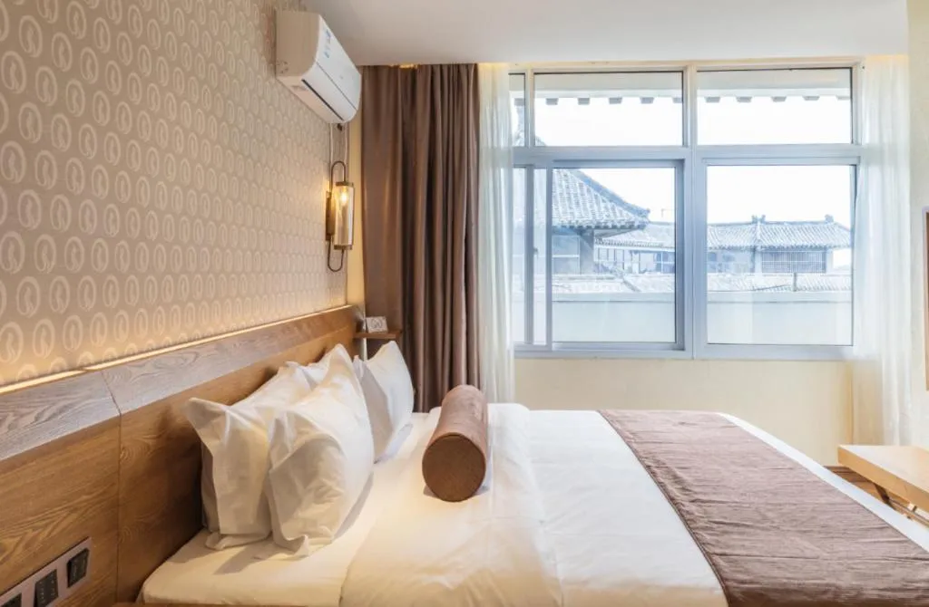 Bed in James Joyce Coffetel Qufu Tourist Center Gulou Street Sankong Scenic Spot