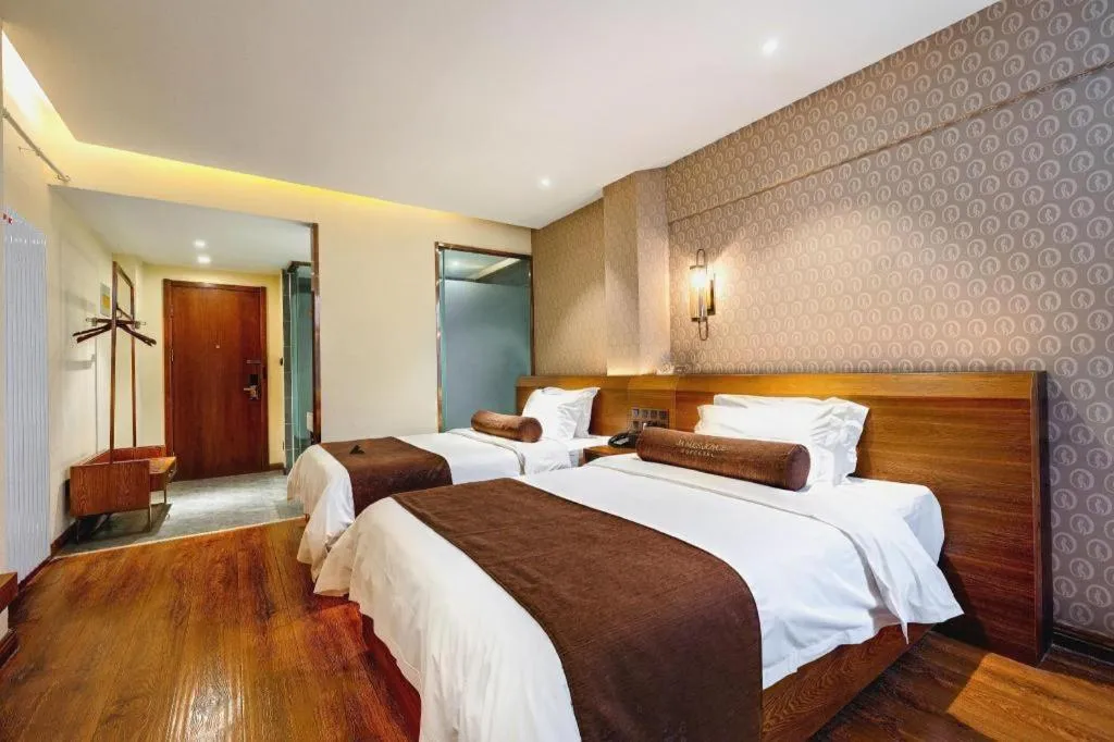 Bed in James Joyce Coffetel Qufu Tourist Center Gulou Street Sankong Scenic Spot