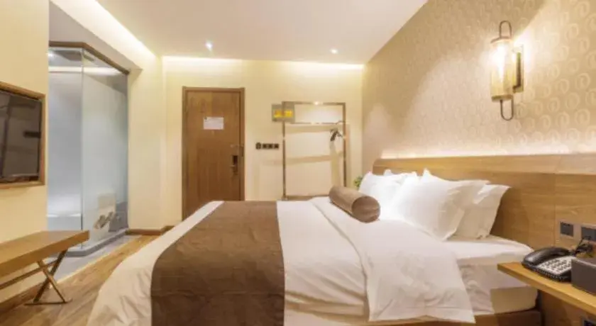 Bed in James Joyce Coffetel Qufu Tourist Center Gulou Street Sankong Scenic Spot Bed in James Joyce Coffetel Qufu Tourist Center Gulou Street Sankong Scenic Spot