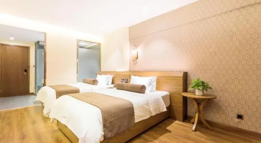 Bed in James Joyce Coffetel Qufu Tourist Center Gulou Street Sankong Scenic Spot Bed in James Joyce Coffetel Qufu Tourist Center Gulou Street Sankong Scenic Spot