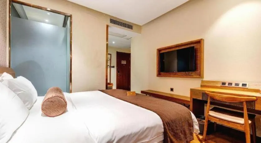 Bed in James Joyce Coffetel Qufu Tourist Center Gulou Street Sankong Scenic Spot
