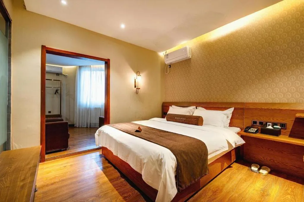 Bed in James Joyce Coffetel Qufu Tourist Center Gulou Street Sankong Scenic Spot