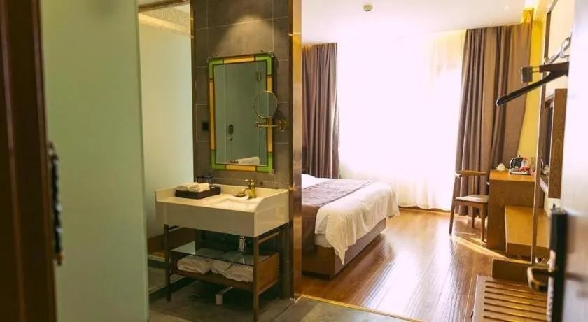 Bed in James Joyce Coffetel Qufu Tourist Center Gulou Street Sankong Scenic Spot