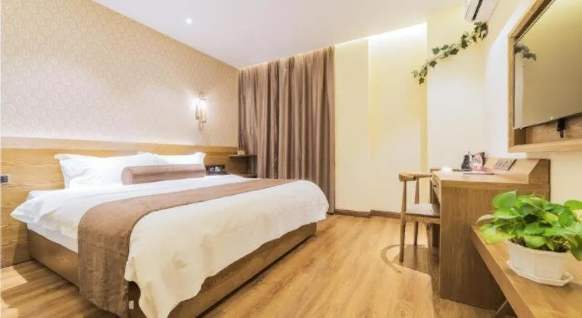 Bed in James Joyce Coffetel Qufu Tourist Center Gulou Street Sankong Scenic Spot