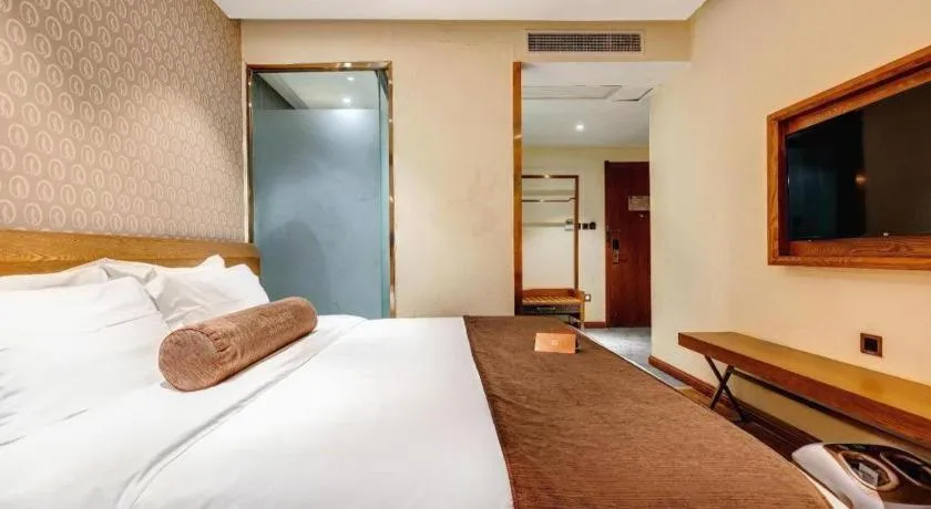 Bed in James Joyce Coffetel Qufu Tourist Center Gulou Street Sankong Scenic Spot