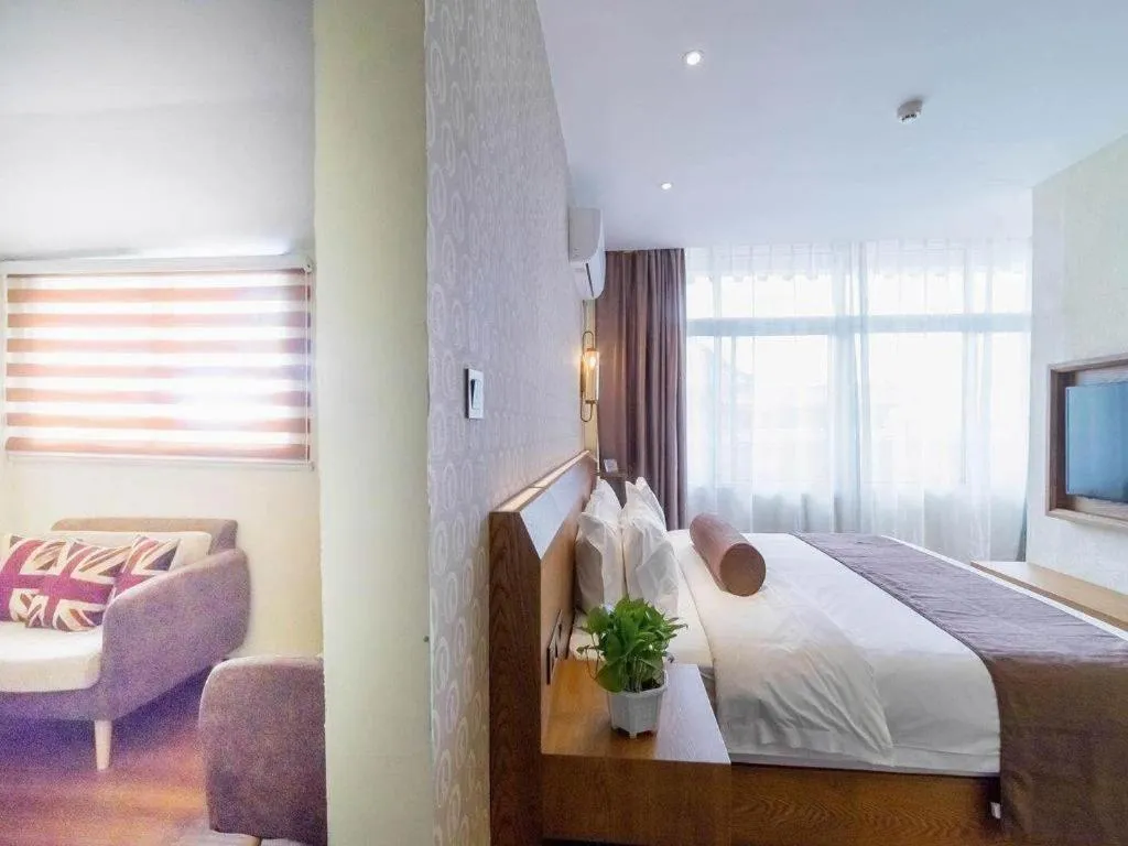 Bed in James Joyce Coffetel Qufu Tourist Center Gulou Street Sankong Scenic Spot