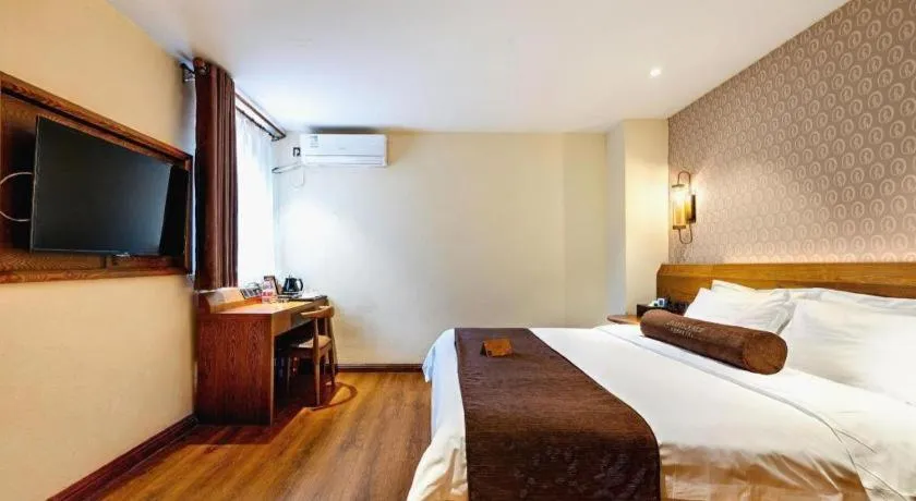 Bed in James Joyce Coffetel Qufu Tourist Center Gulou Street Sankong Scenic Spot