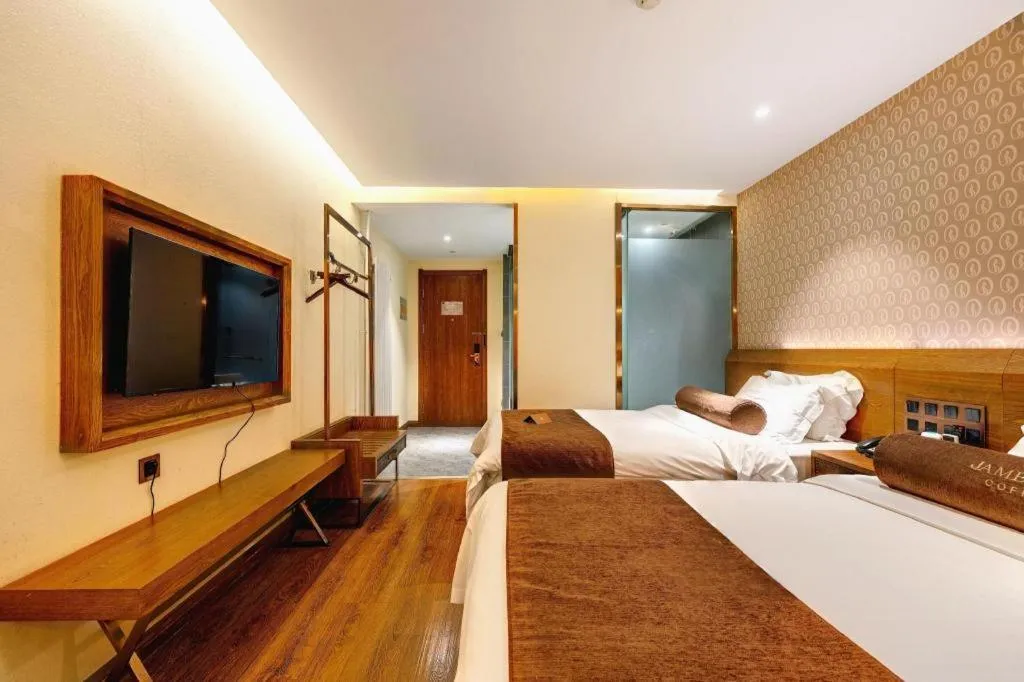 Bed in James Joyce Coffetel Qufu Tourist Center Gulou Street Sankong Scenic Spot