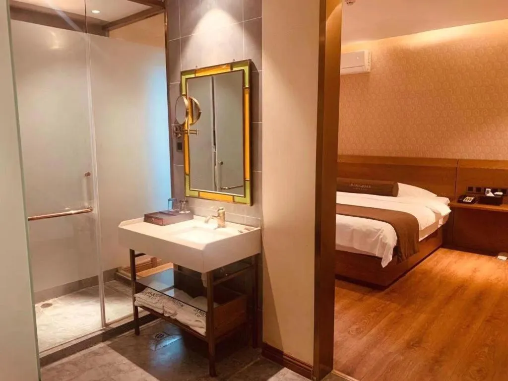 Bed in James Joyce Coffetel Qufu Tourist Center Gulou Street Sankong Scenic Spot