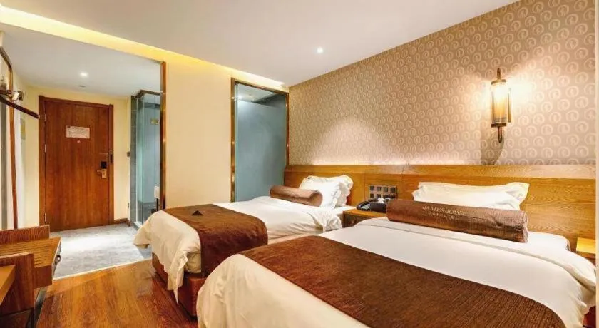 Bed in James Joyce Coffetel Qufu Tourist Center Gulou Street Sankong Scenic Spot
