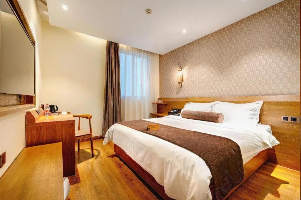 Bed in James Joyce Coffetel Qufu Tourist Center Gulou Street Sankong Scenic Spot