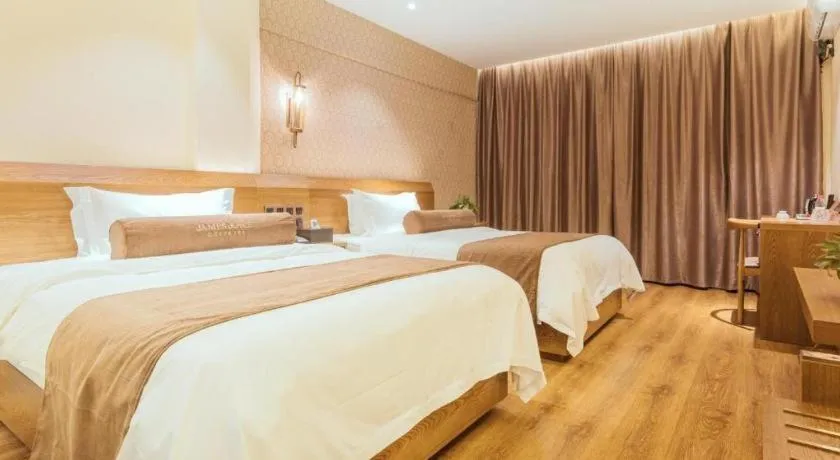 Bed in James Joyce Coffetel Qufu Tourist Center Gulou Street Sankong Scenic Spot