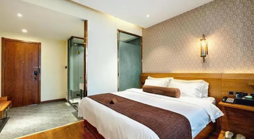 Bed in James Joyce Coffetel Qufu Tourist Center Gulou Street Sankong Scenic Spot Bed in James Joyce Coffetel Qufu Tourist Center Gulou Street Sankong Scenic Spot