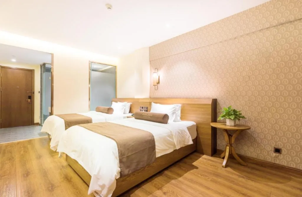 Bed in James Joyce Coffetel Qufu Tourist Center Gulou Street Sankong Scenic Spot