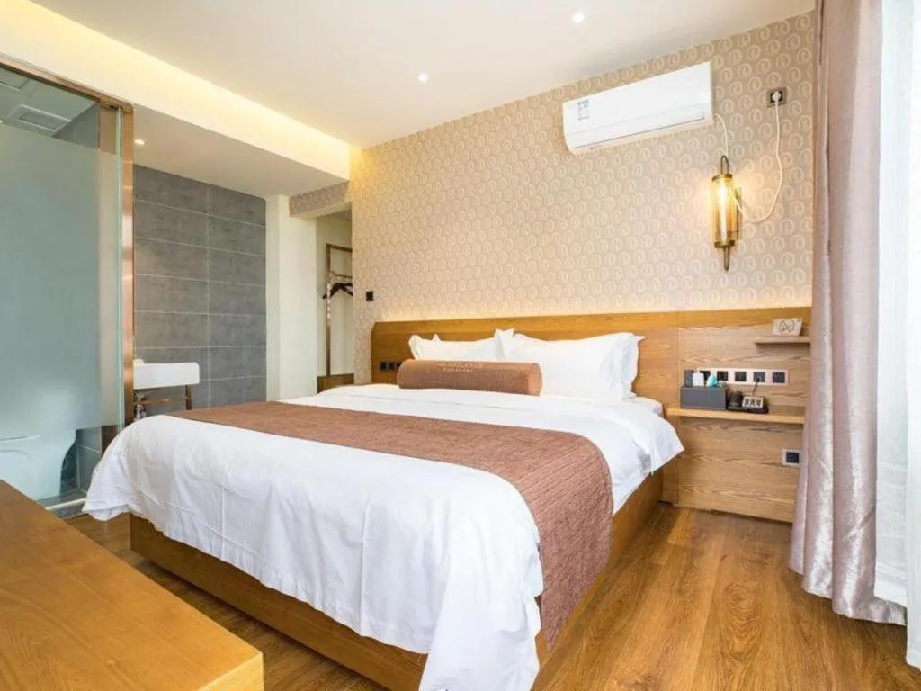 Bed in James Joyce Coffetel Qufu Tourist Center Gulou Street Sankong Scenic Spot