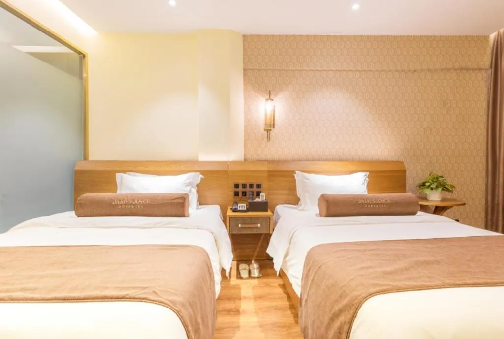 Bed in James Joyce Coffetel Qufu Tourist Center Gulou Street Sankong Scenic Spot