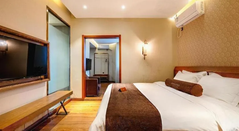 Bed in James Joyce Coffetel Qufu Tourist Center Gulou Street Sankong Scenic Spot
