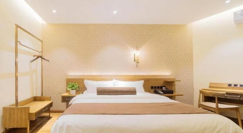 Bed in James Joyce Coffetel Qufu Tourist Center Gulou Street Sankong Scenic Spot