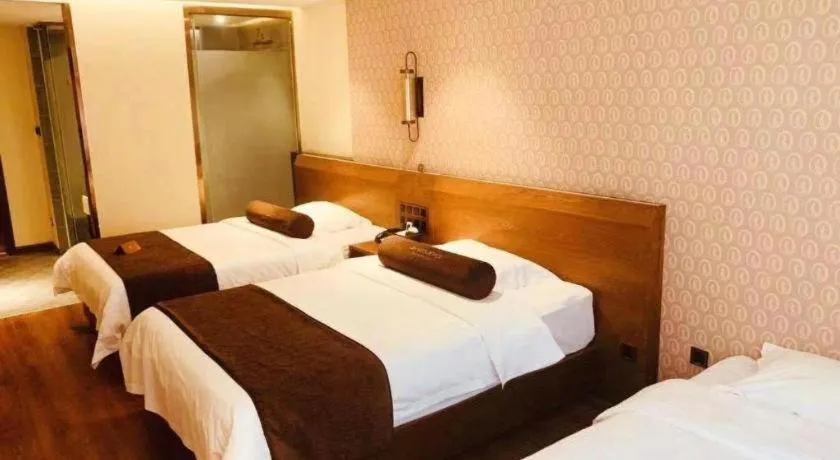 Bed in James Joyce Coffetel Qufu Tourist Center Gulou Street Sankong Scenic Spot