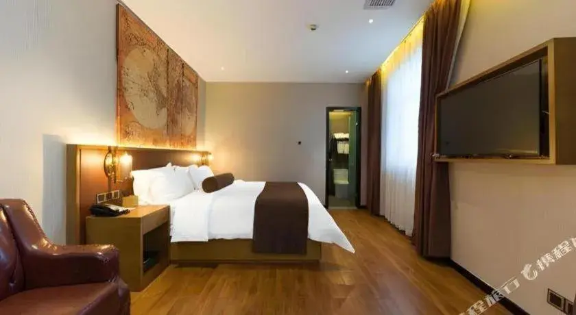 Bed in James Joyce Coffetel Guangzhou Dongxiaonan Metro Station Branch Bed in James Joyce Coffetel Guangzhou Dongxiaonan Metro Station Branch