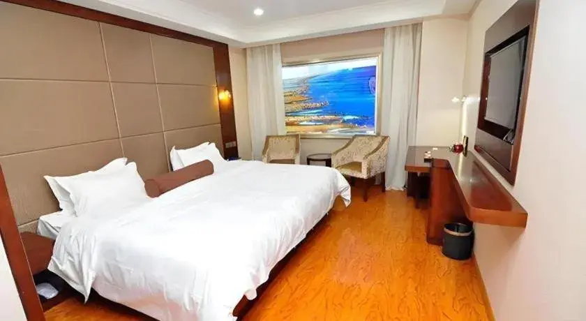 Bed in James Joyce Coffetel Guangzhou Dongxiaonan Metro Station Branch Bed in James Joyce Coffetel Guangzhou Dongxiaonan Metro Station Branch