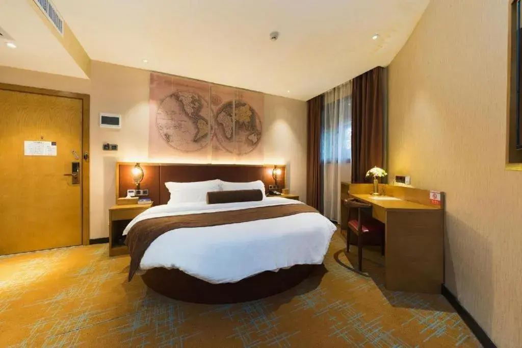 Bed in James Joyce Coffetel Guangzhou Dongxiaonan Metro Station Branch Bed in James Joyce Coffetel Guangzhou Dongxiaonan Metro Station Branch