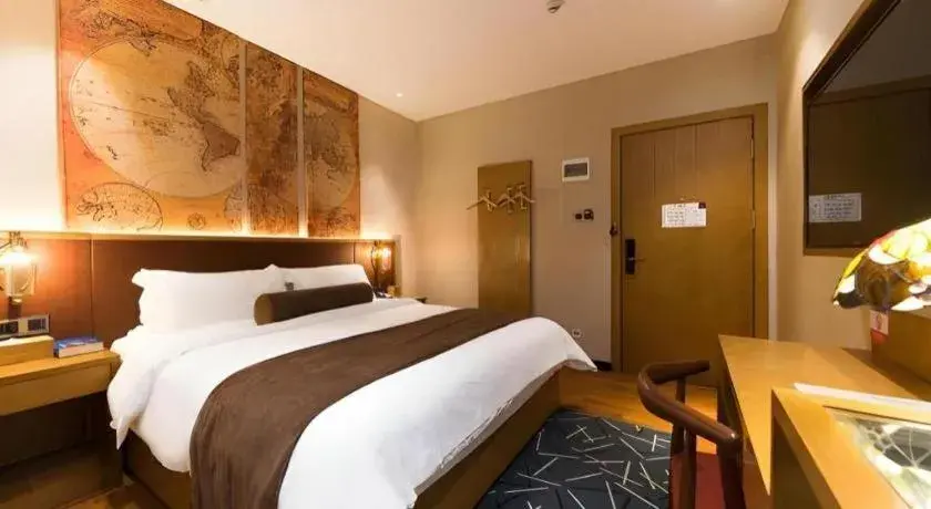 Bed in James Joyce Coffetel Guangzhou Dongxiaonan Metro Station Branch Bed in James Joyce Coffetel Guangzhou Dongxiaonan Metro Station Branch