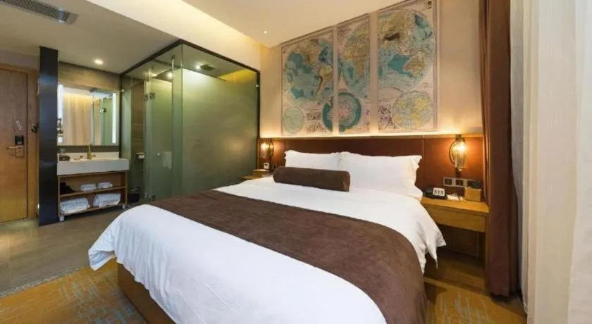 Bed in James Joyce Coffetel Guangzhou Dongxiaonan Metro Station Branch