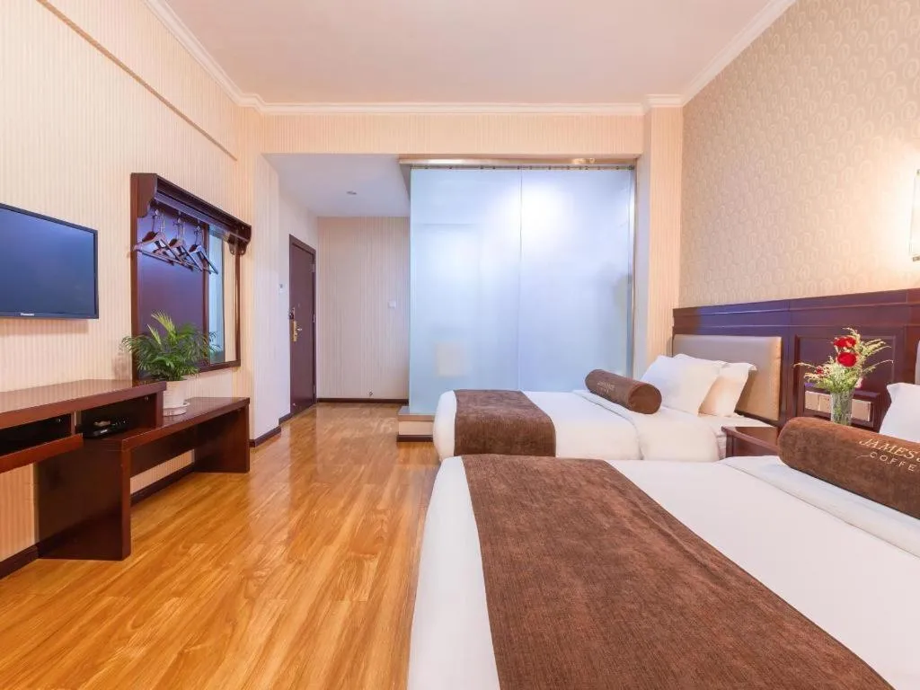 Bed in James Joyce Coffetel Dali Erhai Wetland Park