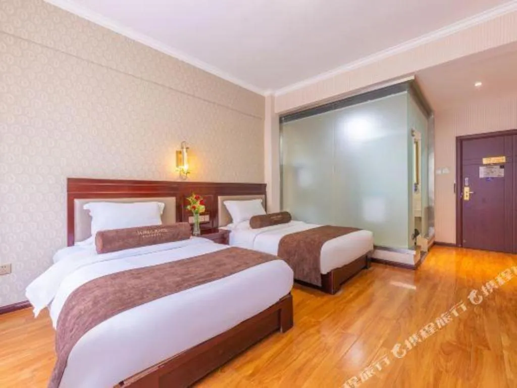 Bed in James Joyce Coffetel Dali Erhai Wetland Park