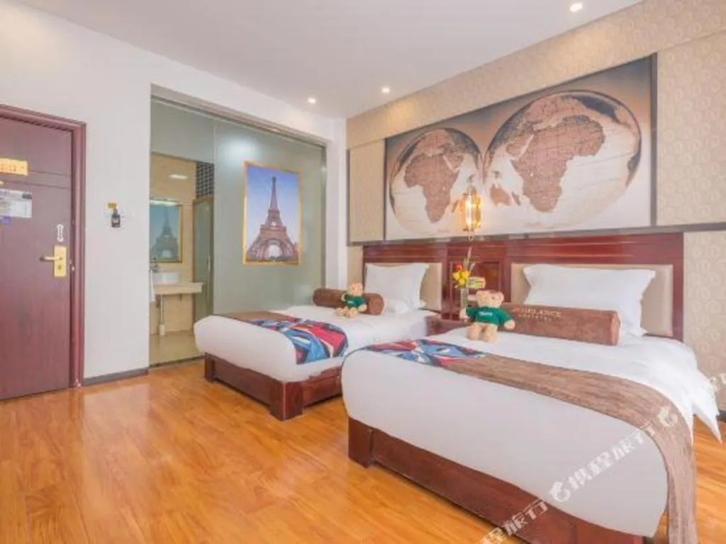 Bed in James Joyce Coffetel Dali Erhai Wetland Park