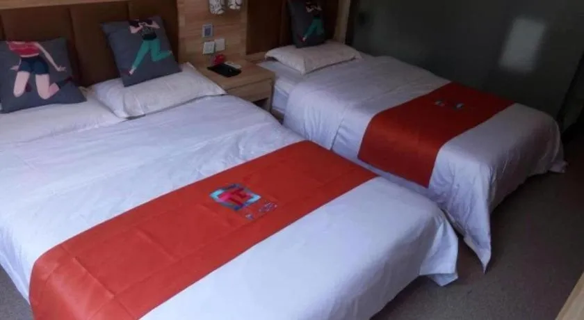 Bed in PAI Hotel Beijing Capital International Airport Linhe Development Zone