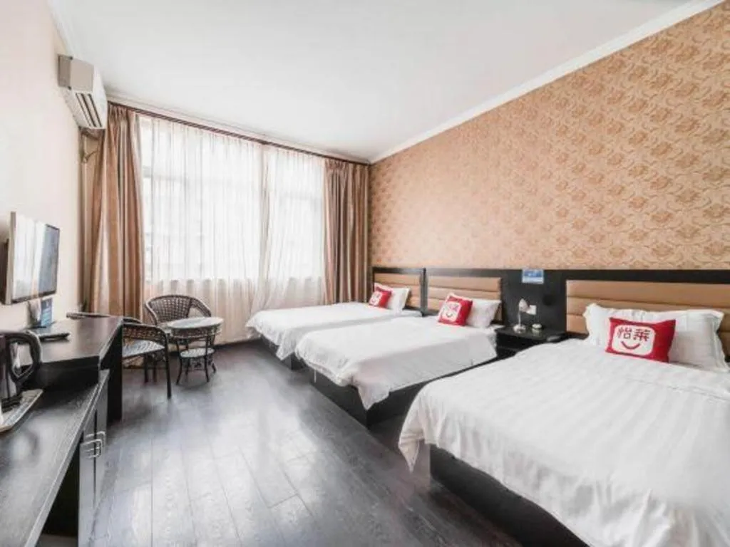 Bed in PAI Hotel Beijing Capital International Airport Linhe Development Zone