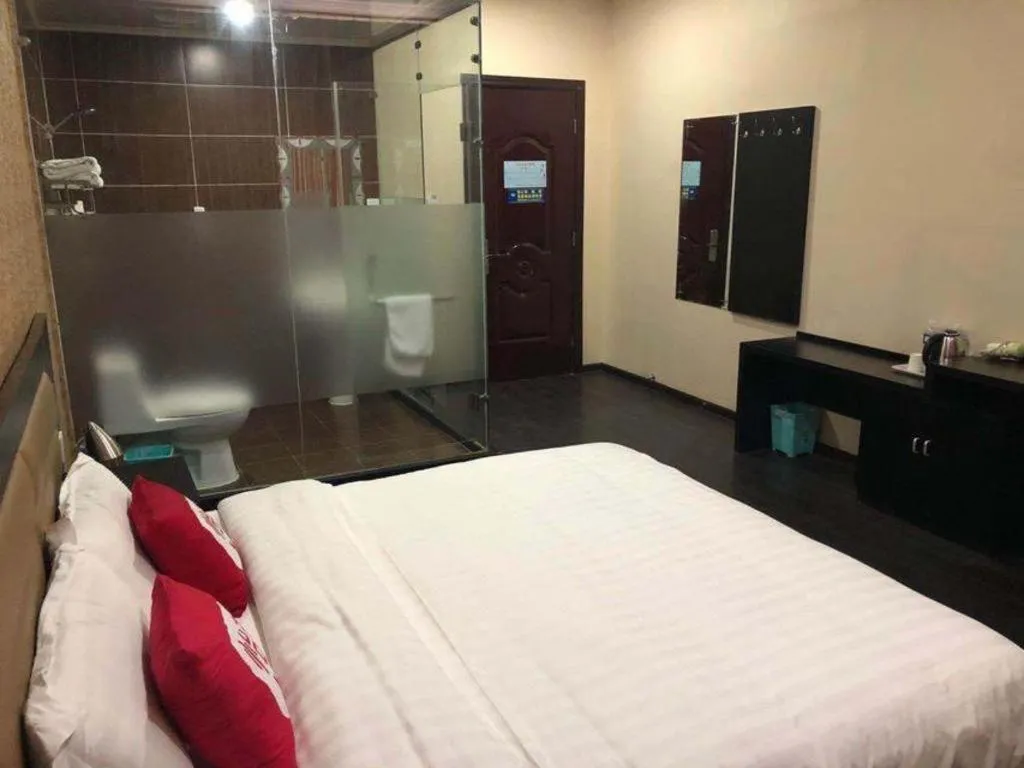 Bed in PAI Hotel Beijing Capital International Airport Linhe Development Zone