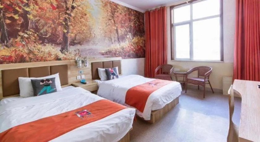 Bed in PAI Hotel Beijing Capital International Airport Linhe Development Zone