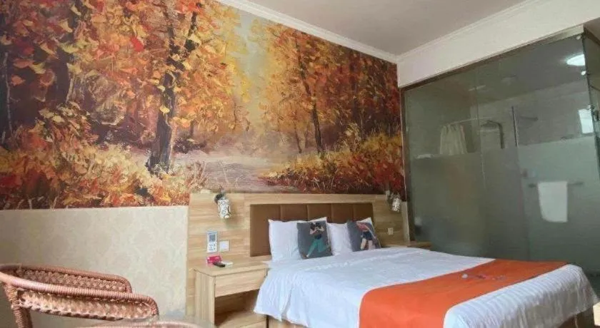 Bed in PAI Hotel Beijing Capital International Airport Linhe Development Zone