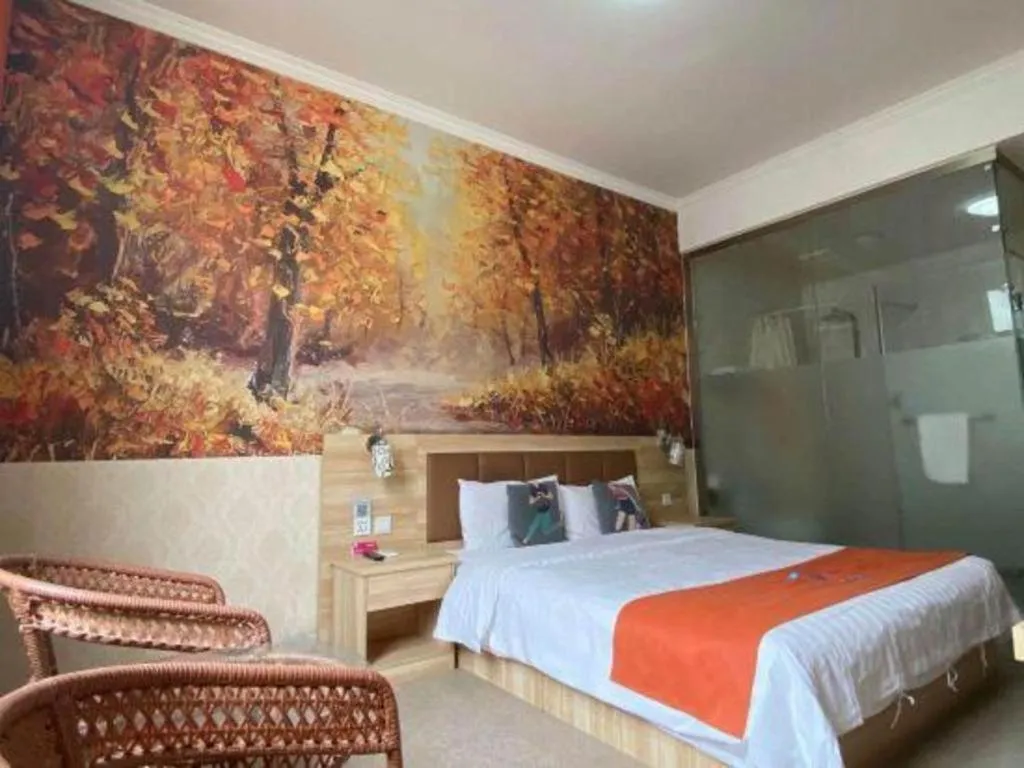 Bed in PAI Hotel Beijing Capital International Airport Linhe Development Zone