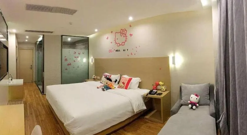 Bed in PAI Hotel Guangzhou North Gate of Chimelong Zoo