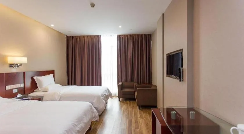 Bed in PAI Hotel Guangzhou North Gate of Chimelong Zoo