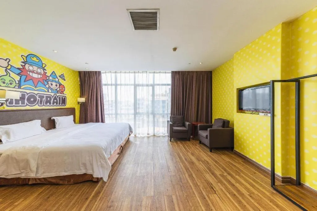 Bed in PAI Hotel Guangzhou North Gate of Chimelong Zoo