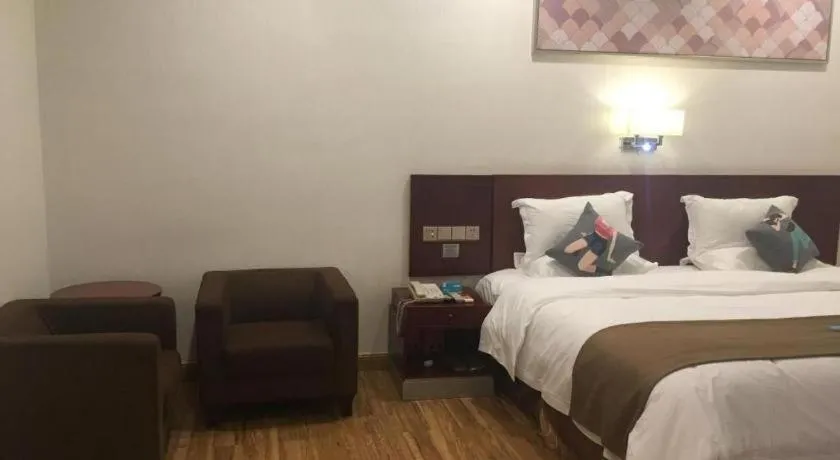 Bed in PAI Hotel Guangzhou North Gate of Chimelong Zoo