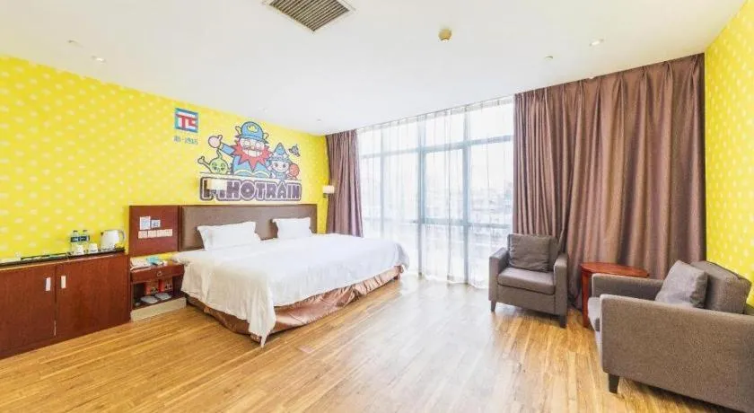 Bed in PAI Hotel Guangzhou North Gate of Chimelong Zoo