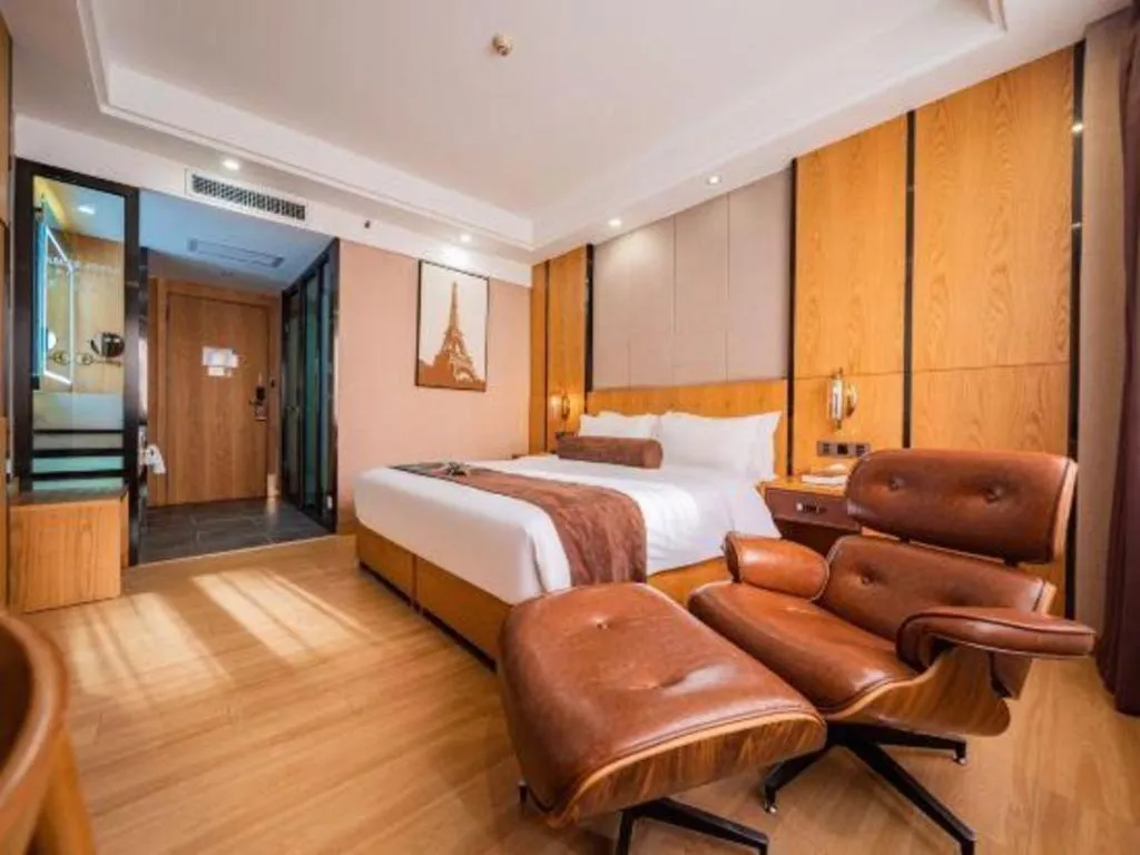 Bed in James Joyce Coffetel Xi'an Laochenggen Hongmiaopo Metro Station