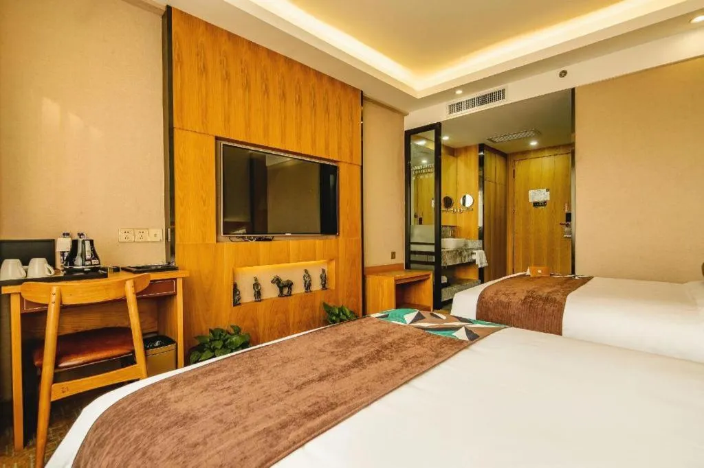 Bed in James Joyce Coffetel Xi'an Laochenggen Hongmiaopo Metro Station