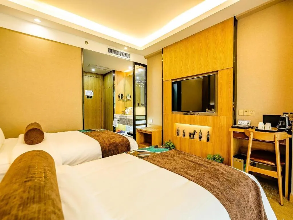 Bed in James Joyce Coffetel Xi'an Laochenggen Hongmiaopo Metro Station